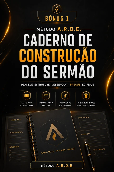 Capa do bônus Caderno de Construção do Sermão